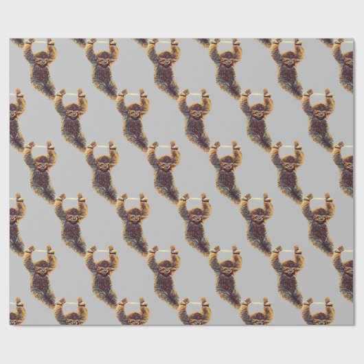 Sloth Hangout Thunder_Cove Geschenkpapier (Flach)