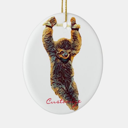 Sloth Hangout Thunder_Cove Keramik Ornament (Rechts)