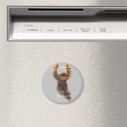 Sloth Hangout Thunder_Cove Magnet (In Situ (Geschirrspüler))