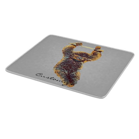 Sloth Hangout Thunder_Cove Schneidebrett (Ecke)