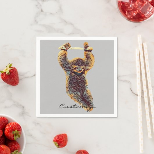 Sloth Hangout Thunder_Cove Serviette (Beispiel)