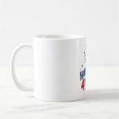 Sloth Happy 4th Rocket Fireworks USA Kaffeetasse (Links)