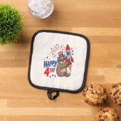 Sloth Happy 4th Rocket Fireworks USA Topflappen (Oben Unten)