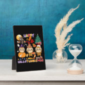 Sloth Happy Hallothanksmas Funny Halloween Thanksg Fotoplatte (Seite)