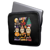 Sloth Happy Hallothanksmas Funny Halloween Thanksg Laptopschutzhülle (Vorderseite Links)