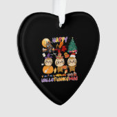 Sloth Happy Hallothanksmas Funny Halloween Thanksg Ornament (Vorderseite)