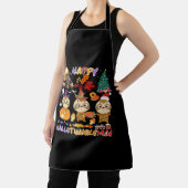 Sloth Happy Hallothanksmas Funny Halloween Thanksg Schürze (InSitu)