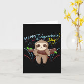 Sloth Happy Independence Day Karte (Gelbe Blume)