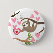 Sloth Heart Button (Vorderseite)