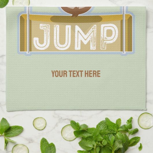 Sloth High Jump Geschirrtuch (Gefaltet)