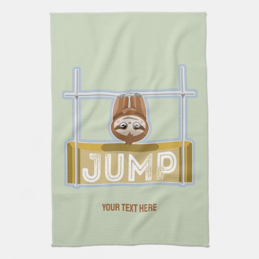 Sloth High Jump Geschirrtuch (Vertikal)