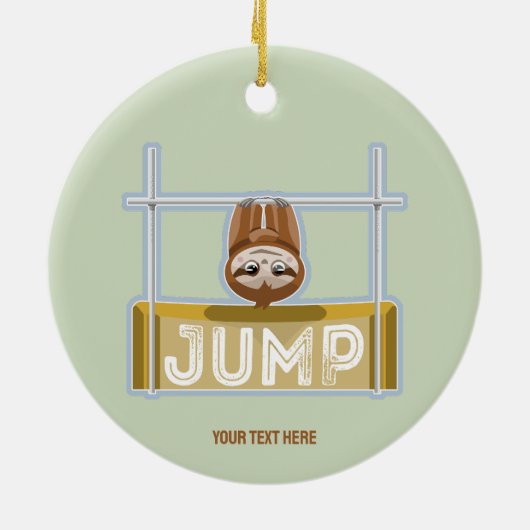 Sloth High Jump Keramik Ornament (Hinten)