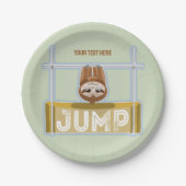 Sloth High Jump Pappteller (Vorderseite)