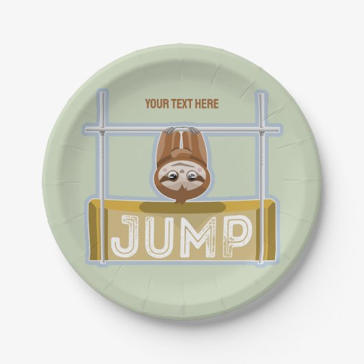 Sloth High Jump Pappteller (Vorderseite)