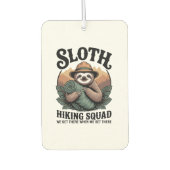 Sloth Hiking Squad Funny Camping Autolufterfrischer (Vorderseite)