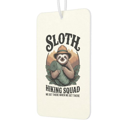 Sloth Hiking Squad Funny Camping Autolufterfrischer (Links)