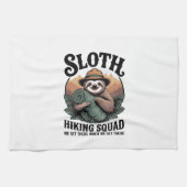Sloth Hiking Squad Funny Camping Geschirrtuch (Horizontal)