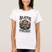 Sloth Hiking Squad Funny Camping T-Shirt (Vorderseite)
