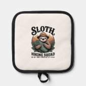 Sloth Hiking Squad Funny Camping Topflappen (Vorderseite)