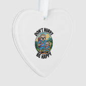 Sloth Hiking Team Don't Hurry Be Happy Enjoy the J Ornament (Vorderseite)
