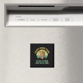 Sloth Hiking Team Hiker Camper Funny Retro  Magnet (In Situ (Geschirrspüler))