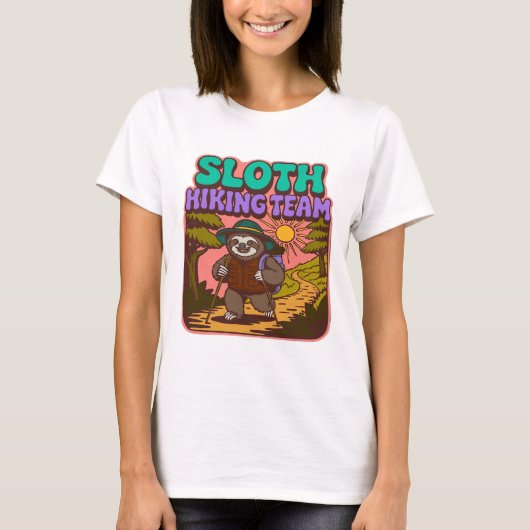 Sloth Hiking Team Oversized T-Shirt (Vorderseite)