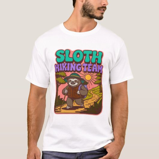 Sloth Hiking Team Oversized T-Shirt (Vorderseite)