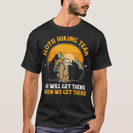 Sloth Hiking Tshirt Sloth Hiking Team (Vorderseite)