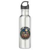 Sloth Hiking with Drinking Team Edelstahlflasche (Vorderseite)