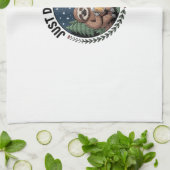 Sloth Hiking with Drinking Team Geschirrtuch (Gefaltet)