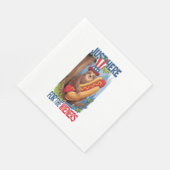 Sloth Hot Dog 4. Juli GRILLEN Serviette (Ecke)