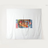Sloth Hot Dog 4. Juli GRILLEN Wandteppich (Vorderseite (Horizontal))