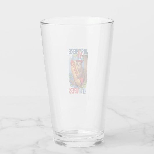 Sloth Hot Dog 4th of July BBQ Glas (Rückseite)