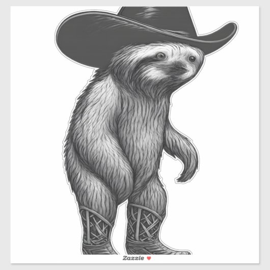 Sloth Howdy Sloth Aufkleber (Blatt)