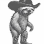 Sloth Howdy Sloth Aufkleber (Vorderseite)