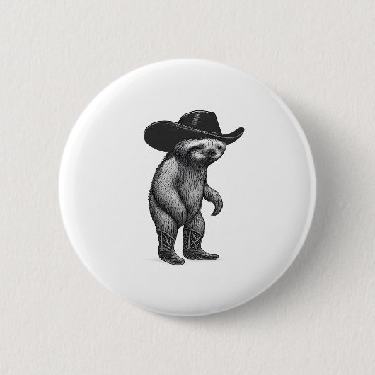 Sloth Howdy Sloth Button (Vorderseite)