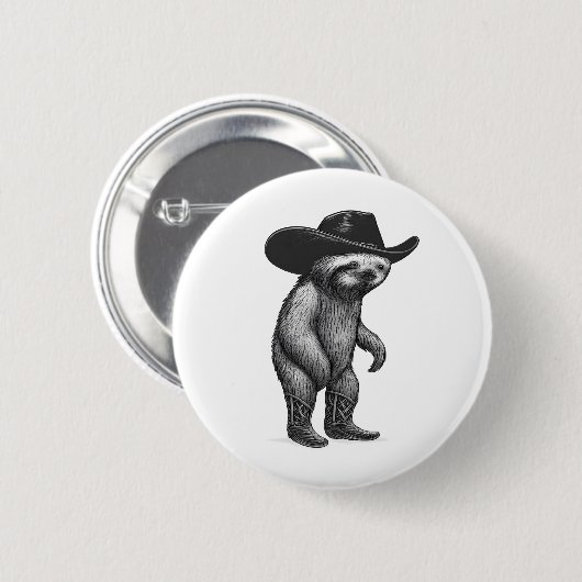 Sloth Howdy Sloth Button (Vorne & Hinten)