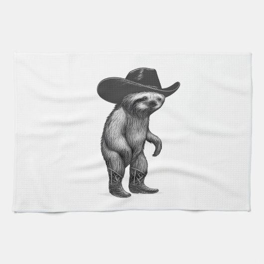 Sloth Howdy Sloth Geschirrtuch (Horizontal)