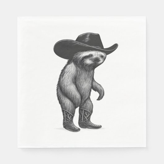 Sloth Howdy Sloth Serviette (Vorderseite)