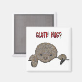 Sloth Hug Baby Sloth Magnet (Vorderseite/Rückseite)