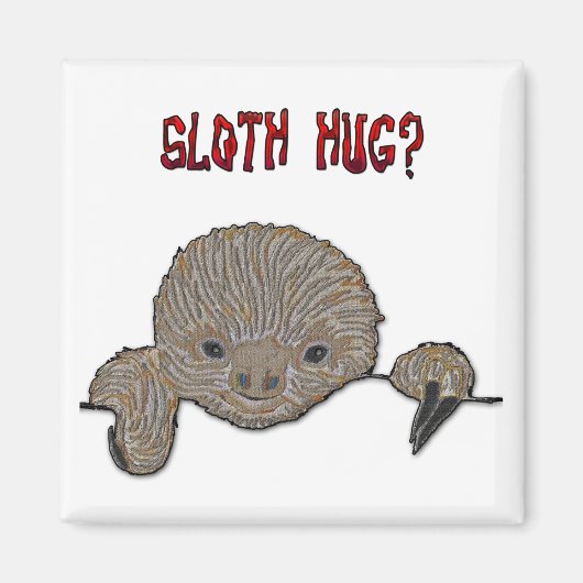 Sloth Hug Baby Sloth Magnet (Vorne)