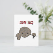 Sloth Hug Baby Sloth Postkarte (Stehend Vorderseite)