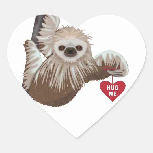 Sloth Hug Me Stickers (Vorderseite)