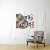 Sloth Hugging Flag 4. Juli Wandteppich (Beispiel (Horizontal))