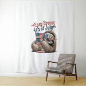 Sloth Hugging Flag 4. Juli Wandteppich (Beispiel)