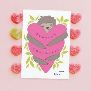 Sloth Hugs Klassenzimmer Valentinstag Card Dankeskarte