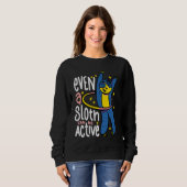 Sloth Hula Hoop Dance Hooper Hooping Sport Gym  Id Sweatshirt (Vorne ganz)