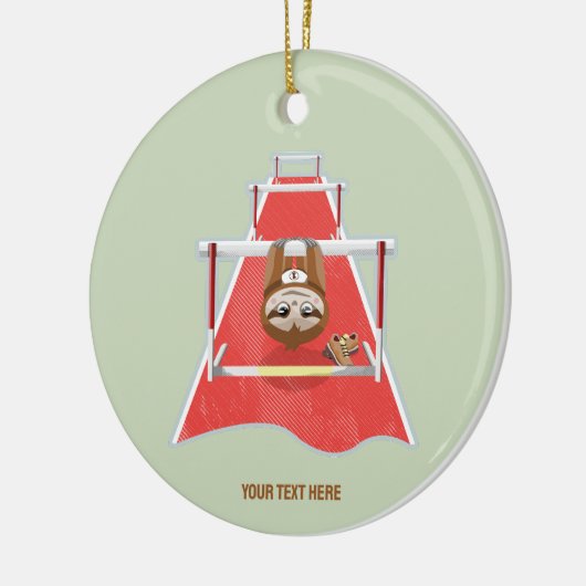 Sloth Hurdles Rennathletik Keramik Ornament (Links)