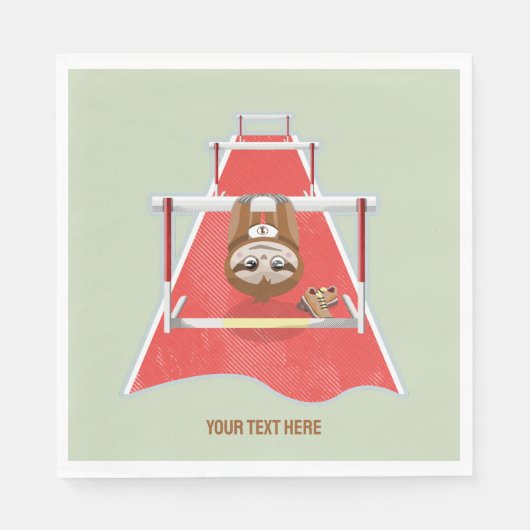 Sloth Hurdles Rennathletik Serviette (Vorderseite)
