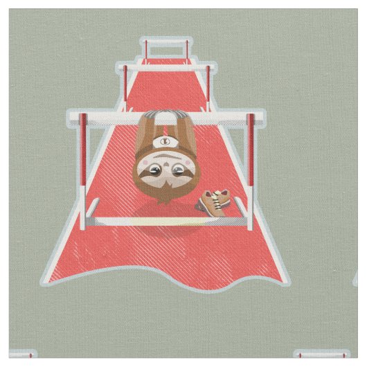 Sloth Hurdles Rennathletik Stoff (Nahaufnahme)